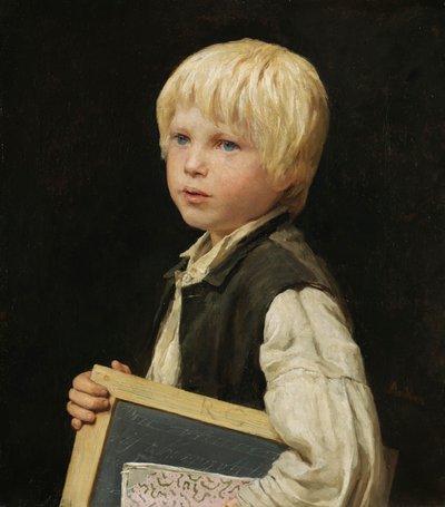 Schulknabe von Albert Anker